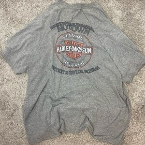 Vintage gray harley davidson‎ tshirt